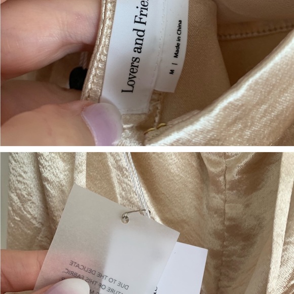 SALE 🔥 Lovers + Friends Britt Jumpsuit in Champagne Sz M Revolve - Picture 3 of 3